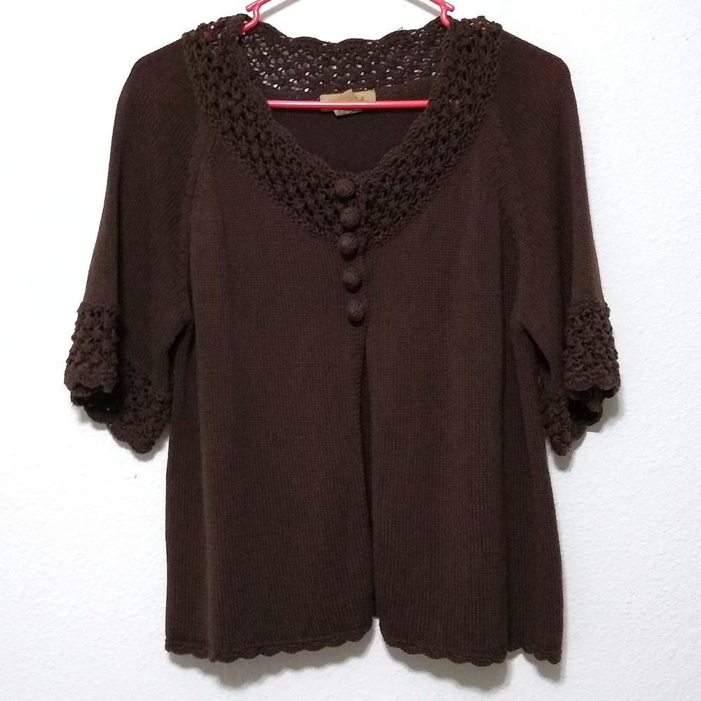 Peck & Peck crochet retro 50s cardigan